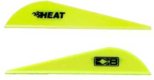 Bohning Archery Heat Vane 2.5" Solid Neon Yellow 36Pk