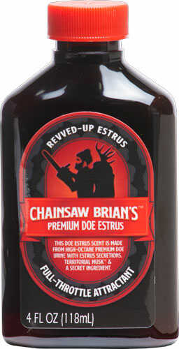 WRC Deer Lure Chainsaw BRIAN'S Premium Doe Estrus 4Fl Oz