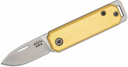 Bear & Son Slip Joint Folder 1.5" Yellow/ Stainles-img-0