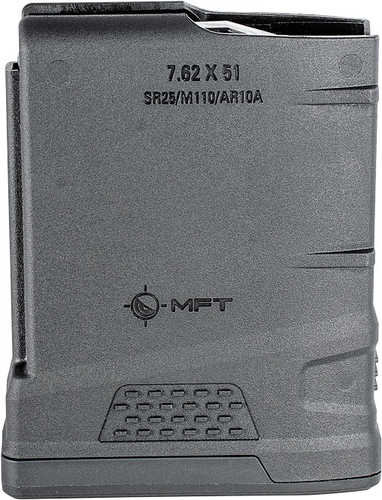 MFT Magazine AR10/SR25 7.62X51 .308 Win 10Rd Black Polymer