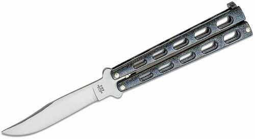 Bear & Son Butterfly Knife 3.58" Galaxy Stainless Steel Clip Point
