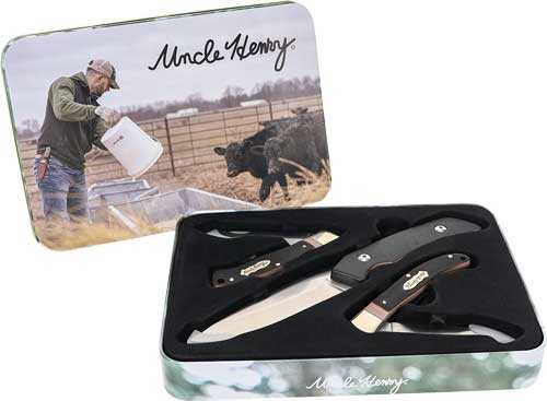 Uncle Henry Knife Sawcut 3pc Combo With Gift Tin Promo