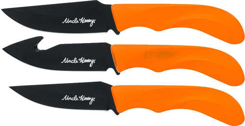 Uncle Henry Knife 3 Set Orange/black Blades