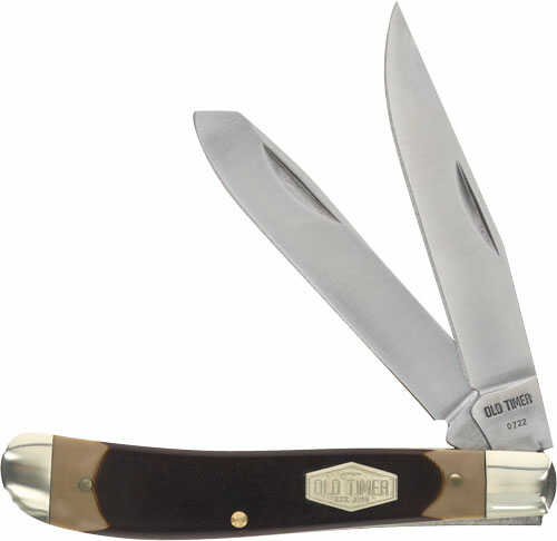 Old Timer Knife GUNSTOCK TRPPR 2-Blade 3.1" S/S DELRIN