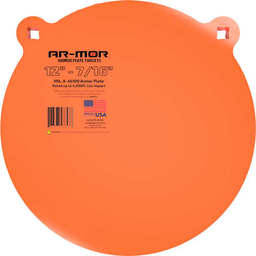 Ar-mor 12" Mil41600 Steel Gong 7/16" Thick O-img-0