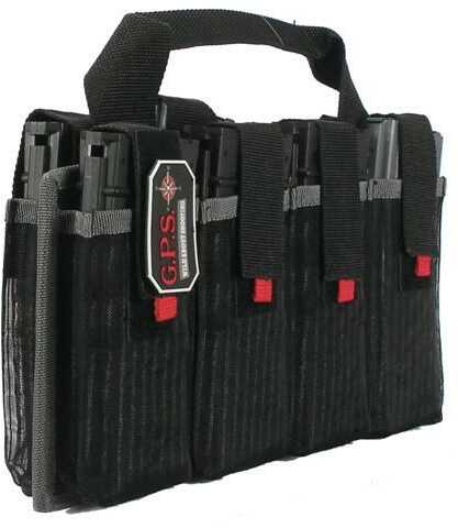 G.P.S. Tactical AR Magazine Tote Holds 8-AR Style Mags Black