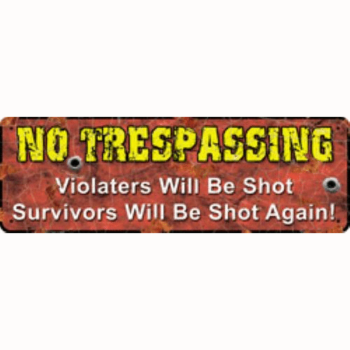 Rivers Edge Products Sign 10.5"X3.5" "No TRESPASSING"