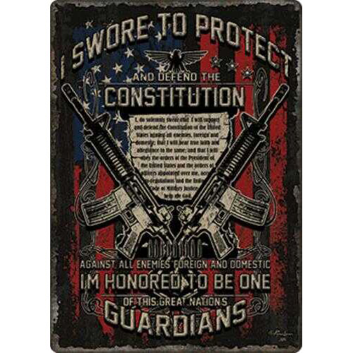 Rivers Edge Products Embossed Guardians of Constitution Sign 12x17 Inches Md: 1437