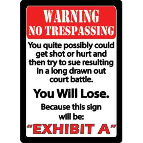 Rivers Edge Products Embossed Exhibit A Tin Sign 12x17 Inches Md: 1440