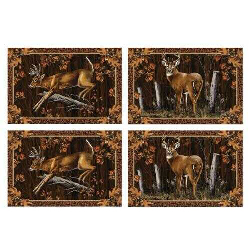 Rivers Edge Products 4 Pc PLACEMAT Set Deer 18"X12"