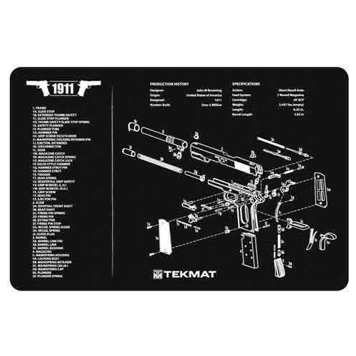 TekMat Armorers Bench Mat 11"X17" 1911 Pistol