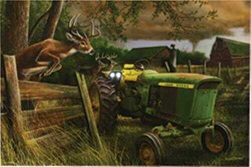 Click to see larger image. Rivers Edge Products "Abandoned Farm" LED Tractor Art 24x16 Inches Md: 1778