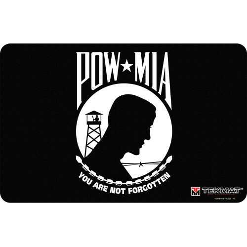 TekMat Pistol Mat for POW MIA 11"x17" Black Finish 17-POWMIA