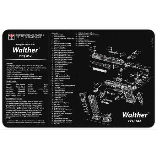 Armorers Bench Mat 11"X17" Walther PPQM2 Pistol