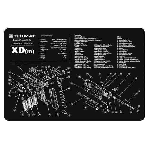 TekMat Armorers Bench Mat 11"X17" Springfield XDM Pistol-img-0