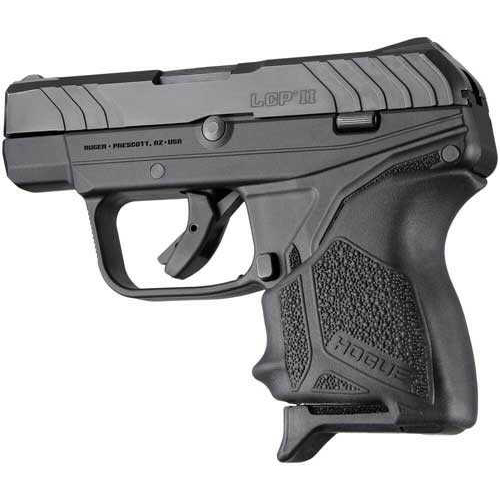 Click to see larger image. Hogue Handall Beaver Tail Grip Sleeve Ruger LCP II Black