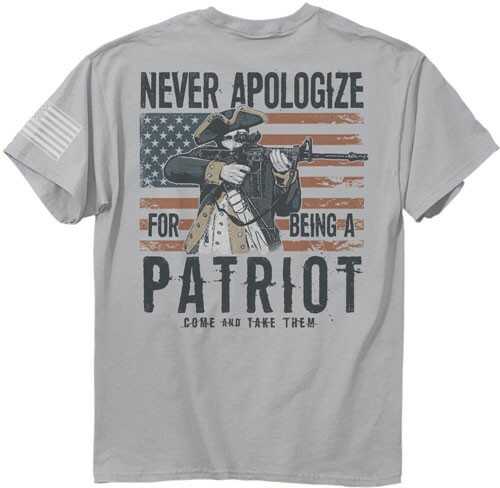 Buck Wear Inc. T-Shirt "Never Apologize" S-Sleeve Silver Lg