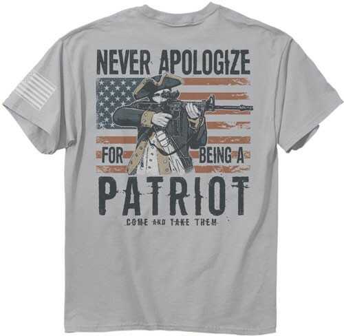 Buck Wear Inc. T-Shirt "Never Apologize" S-Sleeve Silver Med