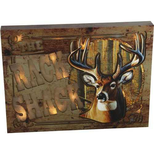 Rivers Edge Products Led Lighted Wall Sign "Rack Shack" 12"X16" 3AA