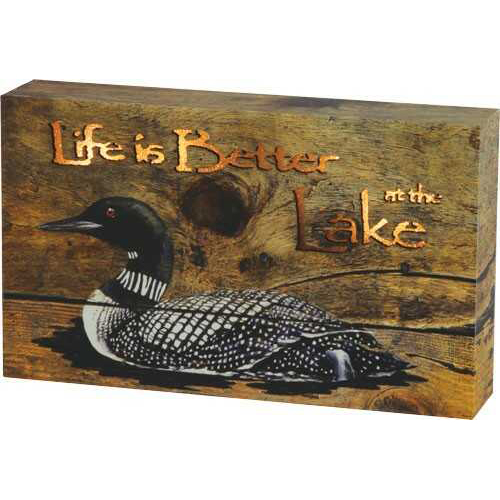 Rivers Edge Products Led Sign Box 8"X5" "Life Better AT Lake" 3AA