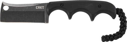 Columbia River Crkt Minimalist Cleaver Neck Knife 2.13" Blackout With Sheath