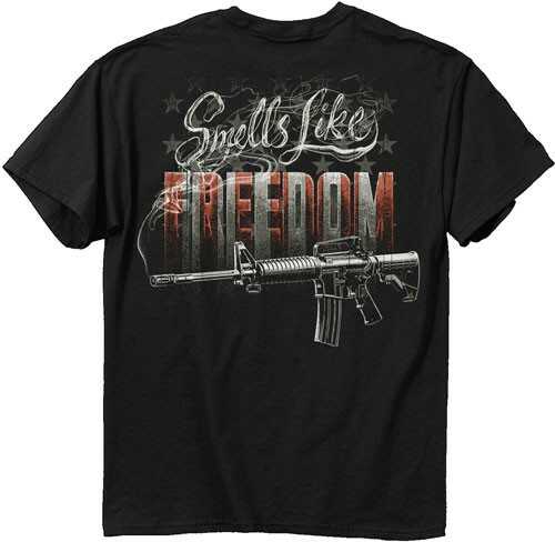 Buck Wear Inc. T-Shirt "Smells Like Freedom" Short-Sleeve Black Size Large Md: 2493L