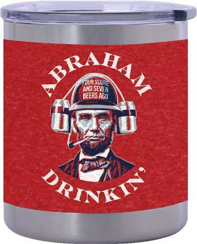 Rivers Edge 10oz Tumbler With Lid Abraham Drinkin' Red/ss