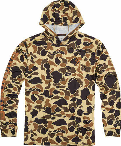 BG Hooded Long Sleeve Tech T- Shirt Vintage Tan X-Large