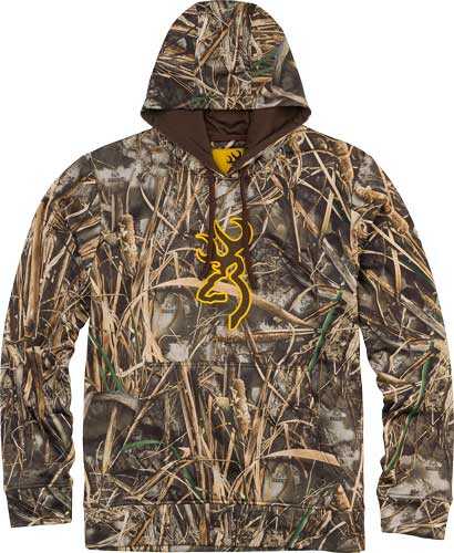 Browning Tech Hoodie Ls Rt Max-7 Large With Pass Through Hand Pocket