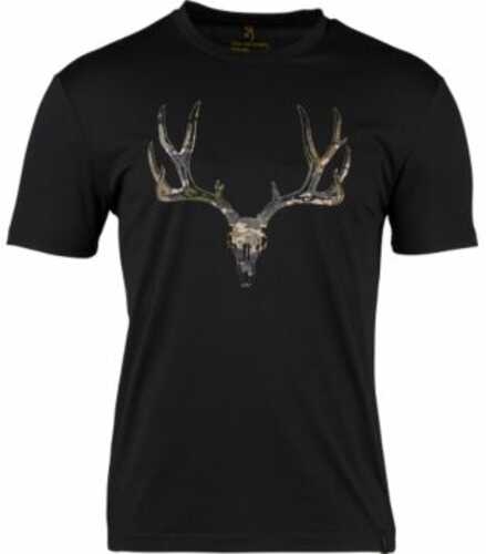 Browning SS PERF Camp Shirt Mule Deer Logo Black Large*
