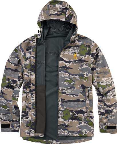 Browning Kanawha Rain Jacket Large Ovix With Hood Waterproof
