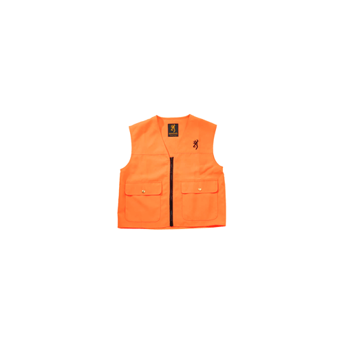 Browning Junior Safety Vest W/Logo Blaze Orange X-Large-img-0