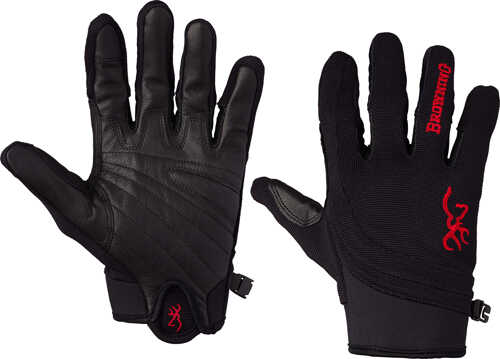 Browning BG Ace Shooting Gloves Small Black/Red Trim