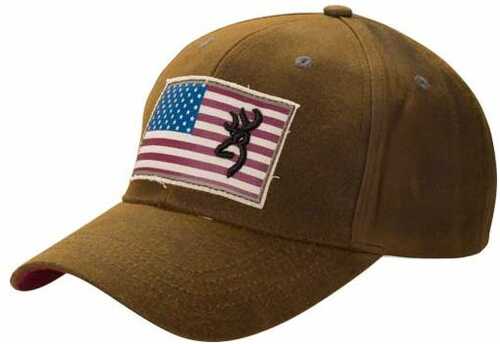 BG Cap Liberty Wax Flag Buck Mark Logo Dark Brown ADJSTBLE
