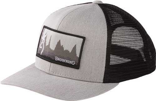 Browning Cap Pulse Mesh Snpbak Rectangle Patch Heather Gray