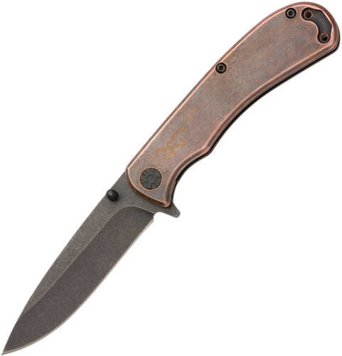 Browning Knife Rivet Folder 3" Copper With Finger Flipper