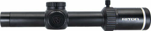 <span style="font-weight:bolder; ">Riton</span> Optics X3 Tactix 1-8X 24mm Obj 105.80-13.10 ft @ 100 yds FOV 30mm Tube Black Finish Illuminated Ot