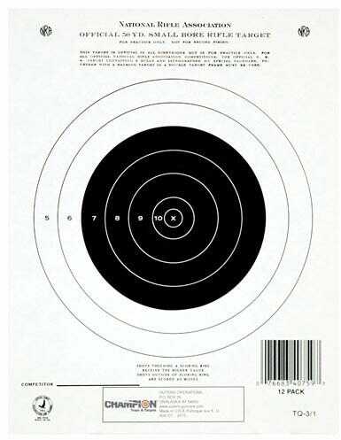 Click to see larger image. Champion Traps and Targets TGT Paper 7"X9" 50Yd. Small Bore Rifle 12Pk