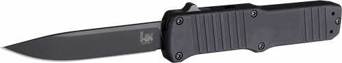 Hogue HK Hadron 3.375" OTF Auto Clip Point Black PVD Finish Matte Aluminum Frame