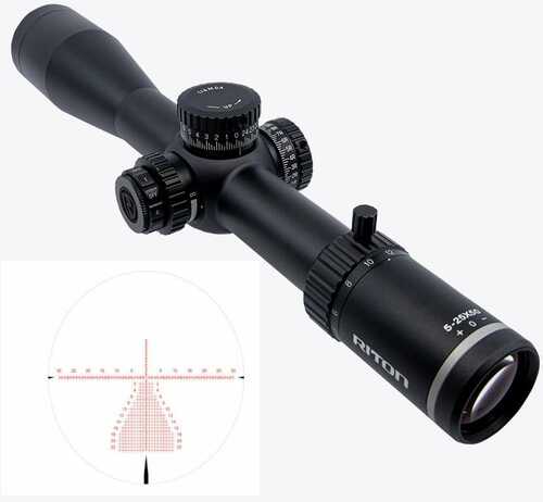 <span style="font-weight:bolder; ">Riton</span> Optics 5C525AFI23 5 Conquer Black 5-25X56mm 34mm Tube Illuminated MOR Reticle