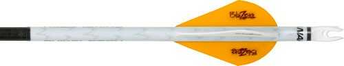 New Archery <span style="font-weight:bolder; ">Nap</span> QUICKFLETCH W/2" Blazer VANES White/Orange/Orange 6Pk