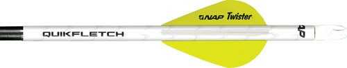 New Archery <span style="font-weight:bolder; ">Nap</span> QUICKFLETCH W/2" Twister VANES White/Yellow/Yellow 6Pk