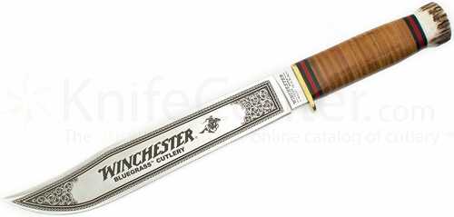 Winchester Knife 7" Oal Fixed Ss/stag Handle With Sheath