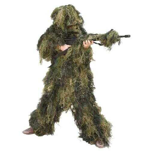 Red Rock Outdoor Gear 5 Piece GHILLIE Suit Woodland Youth Large-img-0