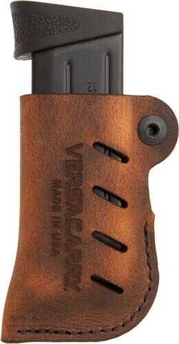 Versacarry Leather Mag Holder Double Stack Flex Vent Dis Brn