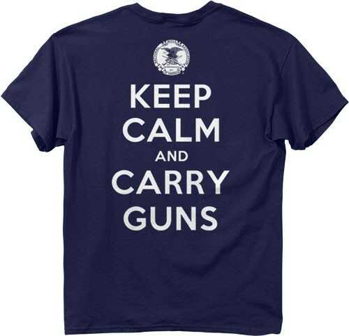 Buck Wear Inc. T-Shirt NRA "Keep Calm" Navy S-Sleeve Medium