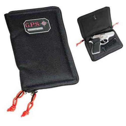 G.P.S. Tactical Pistol Sleeve Medium Lockable Zipper Black Nylon