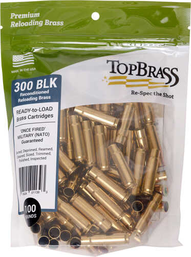 Top Brass Once Fired Unprimed .300 AAC 100CT Pouch