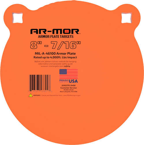 Ar-mor 8" Mil46100 Steel Gong 7/16" Thick-img-0