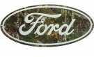 Open Road Brands Die Cut Emb Tin Sign Ford Camo Logo